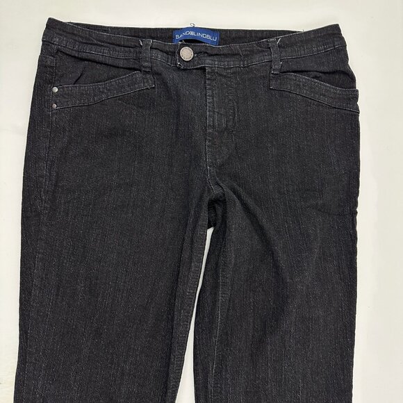 BandolinoBlu Straight Leg Women's size 12 Black Denim Jeans - Picture 2 of 4
